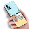 Cute BuBu DuDu Black Silicone Phone Case For Xiaomi POCO X3 X4 NFC F3 F4 GT F5 M3 M4 M6 X5 X6 Pro 5G C55 C65 M5