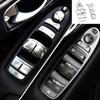 Door Window Glass Lift Button Knob Decorative Cover Sticker Trim For Infiniti Q50 Q50L Q70 QX50 QX60 Interior Accessories
