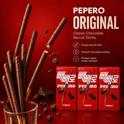 Печенье-палочки Lotte Pepero со вкусом шоколада 47г