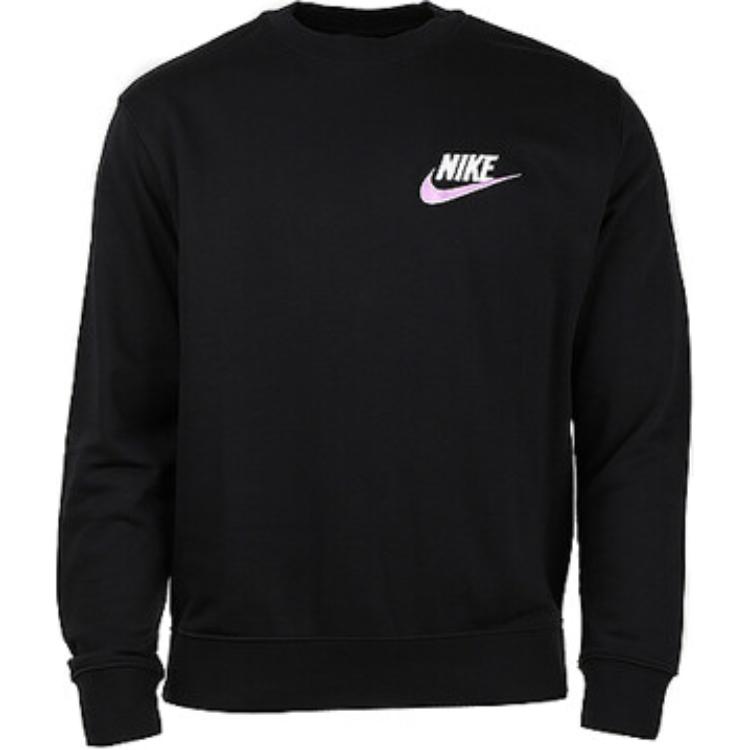 Nike Клубные толстовки Мужские Черные С круглым вырезом Умеренный Обычный FB7685-010