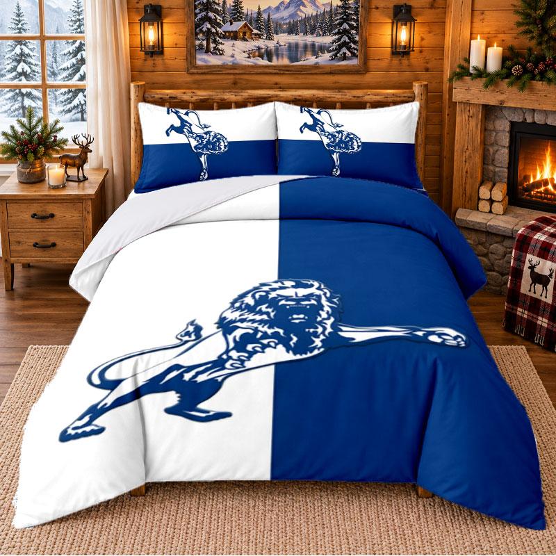 Millwall Pattern Bedding 3Pcs Set Bed Sheet And Pillowcases For Indoor Bedroom
