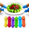 1 Pair Insulated Finger Mini Silicone Heat Dish Clip Bowl Plate Clamp