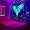 UV Reaction Tapestry Ins Christmas Collection Home Tapestry Tapestry Wall Hanging Fluorescent Tapestry  Decorative Fabric
