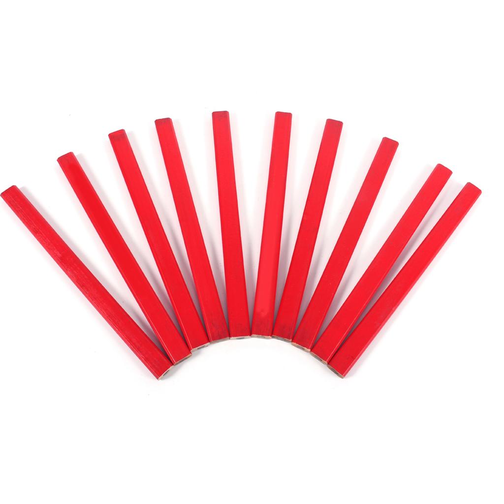 10 шт./упак. 175 мм восьмиугольный твердый красный плотницкий карандаш для столярных работ