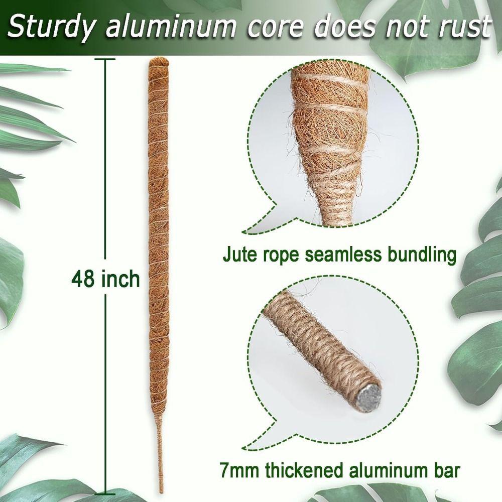 Aluminum Large Moss Pole Support Bendable Plant Stand Stakes Grow Upwards