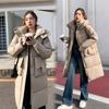 New Winter Medium and Long Pocket Bread Jacket Cotton-padded Jacket Thickened Down Cotton-padded Jacket