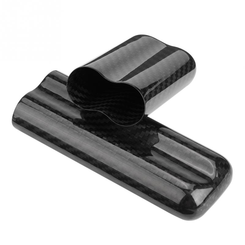 Кейс-хьюмидор для сигар из углеродного волокна, 2-трубный, дорожный, для автомобиля