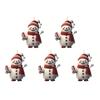 1/3/5PCS Christmas 2D Acrylic Cartoon Car Haning Pendants Xmas Santa Claus Snowman Ornaments Cute Christmas Tree Hangings Decor