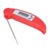 Meat Temperature Measurement Fast Digital Food Thermometer with Foldable Probe for Cooking Red