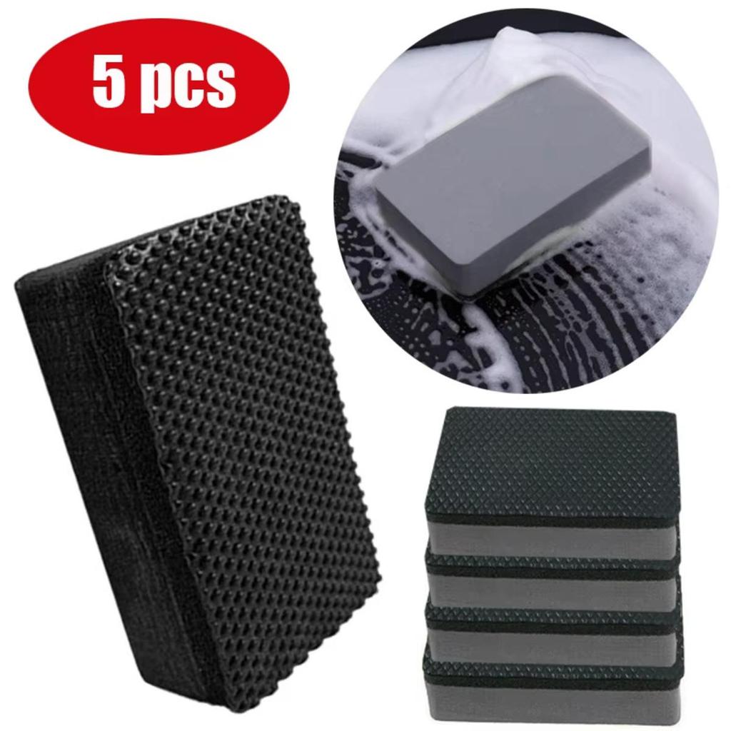 Car Scrub Pad Scrubing Sponge Auto Beauty Care Vechile Cleaning Scrubber Washer Washing Remove Contaminants Brush Tool