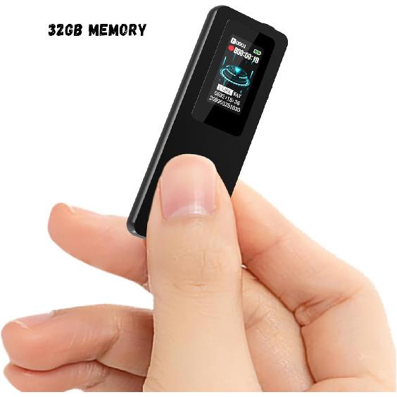 128GB Digital Voice Recorder, 3072Kbps Voice Activated Recorder with Playback, HD Noise Reduction for Lectures Interviews Meetings Classes