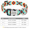 Personalized Indian Dog Cat Collar Custom Nylon Puppy Collars Chihuahua Pug Pet Collars Adjustable for Small Medium Large Dogs