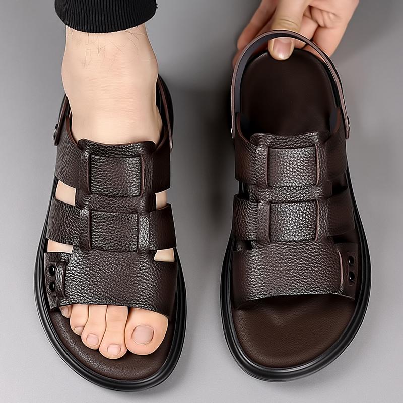 Модные мужские удобные роскошные сандалии дышащие повседневные мужские сандалии на все случаи жизни горячая распродажа обувь с перфорацией на все случаи жизни для ходьбы мужская обувь
