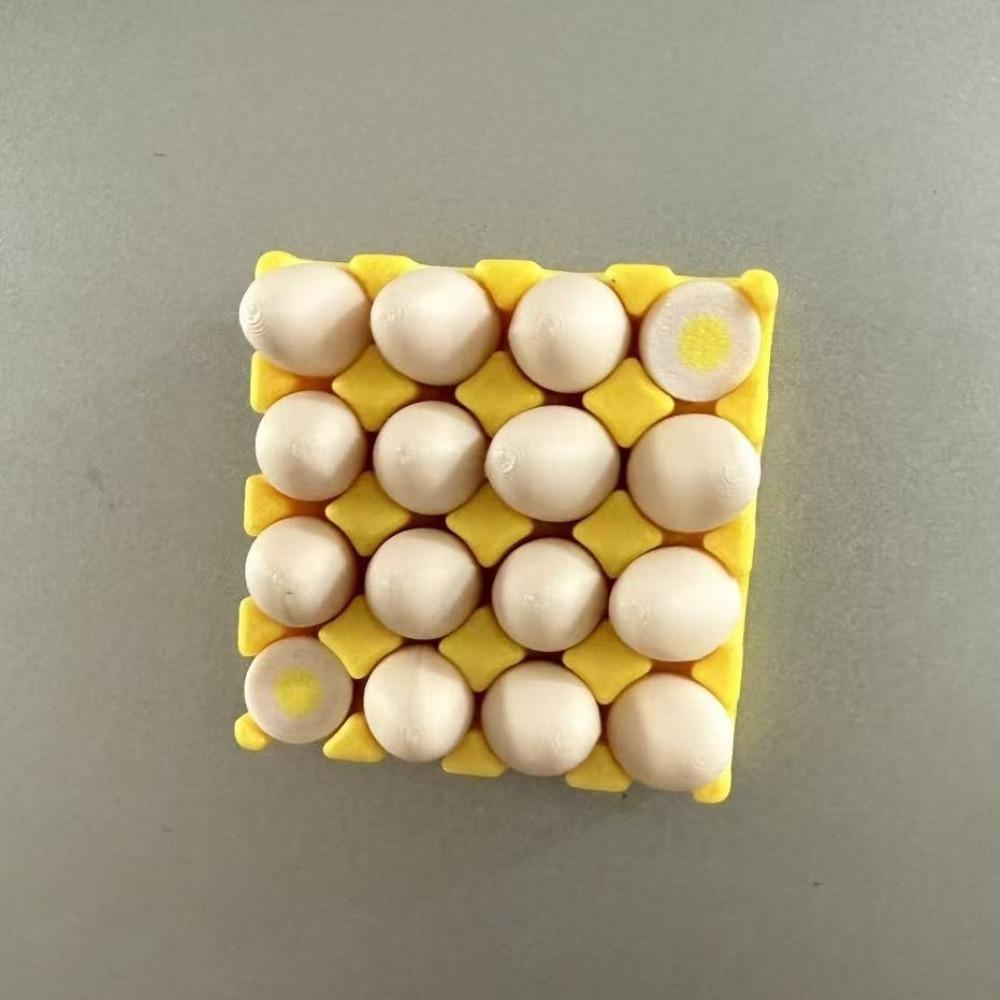Plastic Realistic Egg Refrigerator Magnet 3D Printing Miniature Food Model Magnet Party Favors