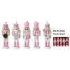 5PCS Vintage Soldier Doll Macarone Powder Handcraft Figurine Christmas Nutcracker  Office Decor