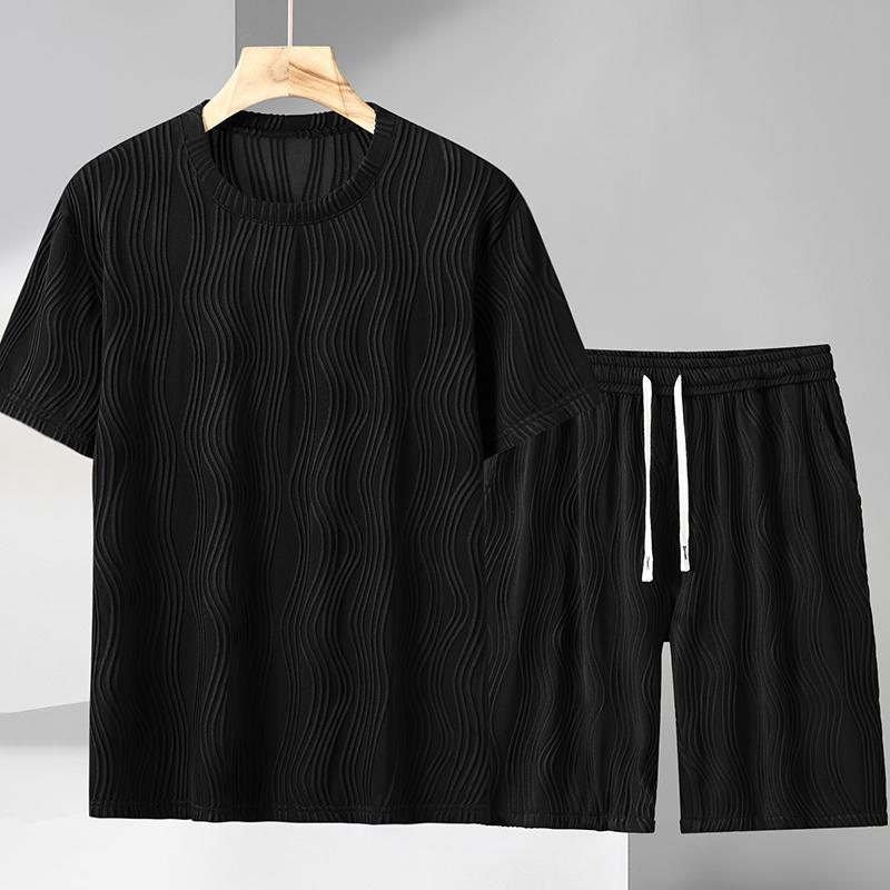 Плюс размер 4XL-11XL футболка свободного покроя летняя мужская комплект из 2 предметов модные шорты комплекты винтажная одежда