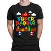 Personalised Super Daddio Fathers Day T Shirt Gift Mario Names Dad #FD