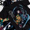 Футболка Гию Томиока Убийца Демонов Kimetsu No Yaiba Девушка Хоррор Аниме Мужская Футболка Лето Новинка Мужская и Женская Уличная Одежда