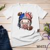 American Football Player Pig Face Farm Animal US Patriotic Unisex T-shirt