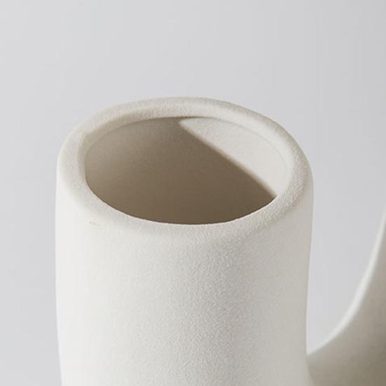 Белая керамическая витая ваза для цветов Современная матовая минималистичная богемная сплошная цветная гостиная офисная спальня настольная ваза для растений украшение