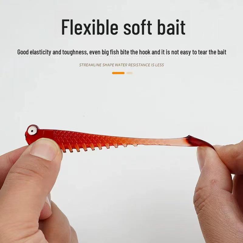 Мини T-Tail светящаяся бионическая мягкая приманка для рыболовных снастей, приманка-имитатор мелкой рыбы
