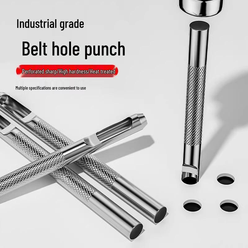 Инструмент для пробивки кожи для ремней и ремешков - Идеально подходит для поясных ремней, плечевых ремней, обуви, люверсов и ремешков для часов