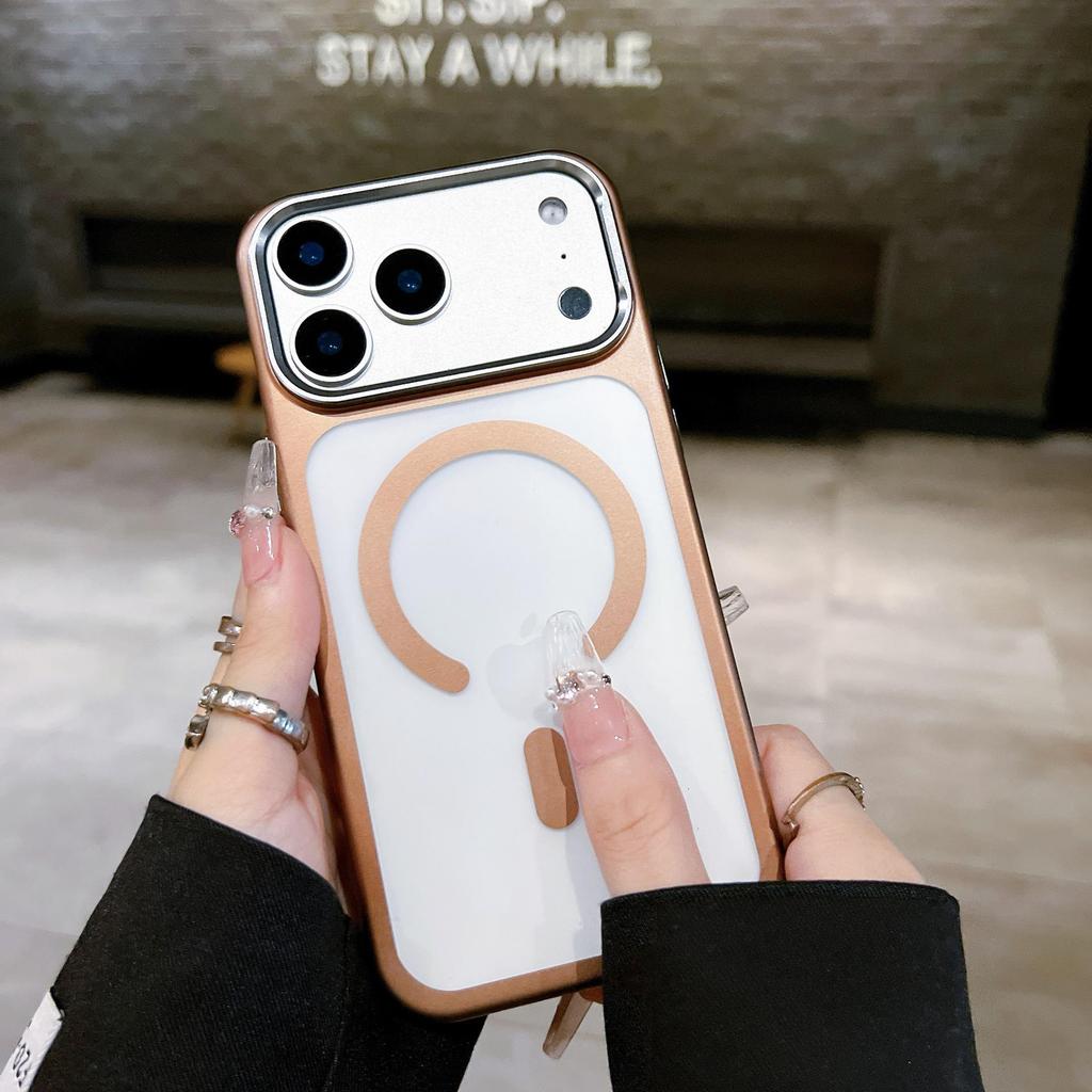 Металлический УФ эксимерный магнитный чехол для iPhone 17 Pro Max, матовая защитная накладка с покрытием soft-touch