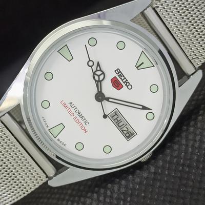 ВОССТАНОВЛЕННЫЕ ВИНТАЖНЫЕ МУЖСКИЕ ЧАСЫ SEIKO 5 AUTOMATIC JAPAN DAY/DATE a266365-8