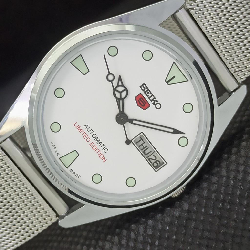 ВОССТАНОВЛЕННЫЕ ВИНТАЖНЫЕ МУЖСКИЕ ЧАСЫ SEIKO 5 AUTOMATIC JAPAN DAY/DATE a266365-8