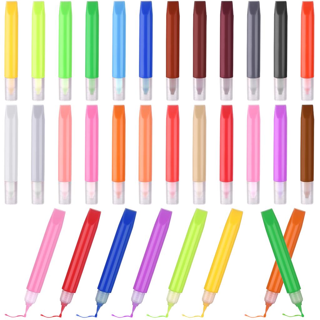 24 шт. ручки для рисования Suncatcher 10 мл премиум-класса, сверхтонкие акриловые маркеры для рисования, витражи, художественная краска для окон, ручка-морилка