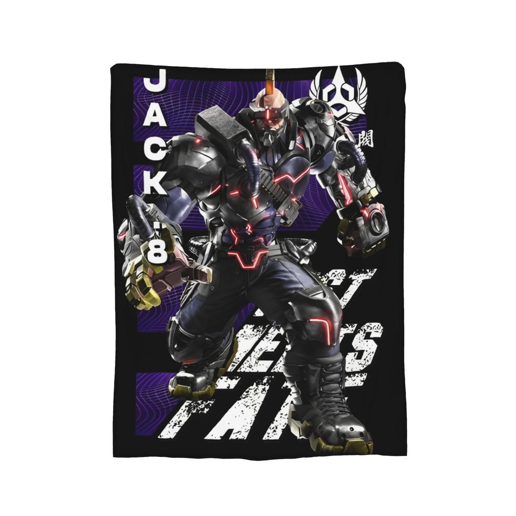 Panda Tekken 8 Gaming Blanket Flannel Novelty Breathable Throw Blankets for Bedspread Autumn/Winter,