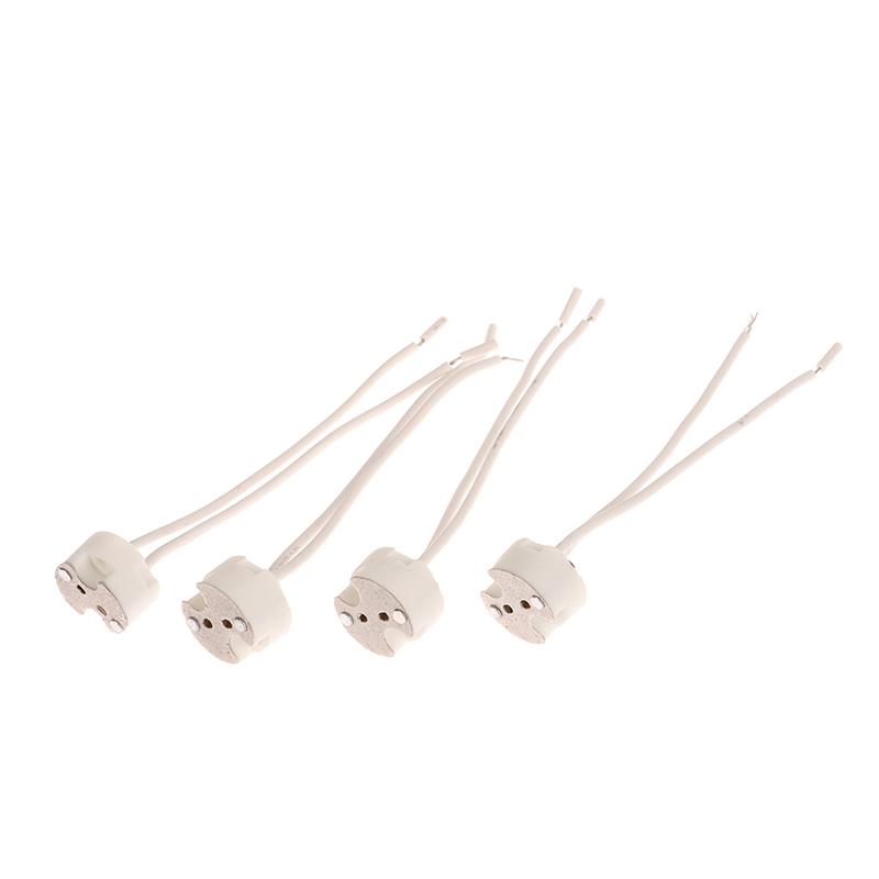 10 шт. MR16 G5.3 Разъем для цоколя лампы Кабель Патрон для лампы Керамический держатель Фитинг для лампы MR16 Фиксирующий держатель 10 см Силиконовый кабель