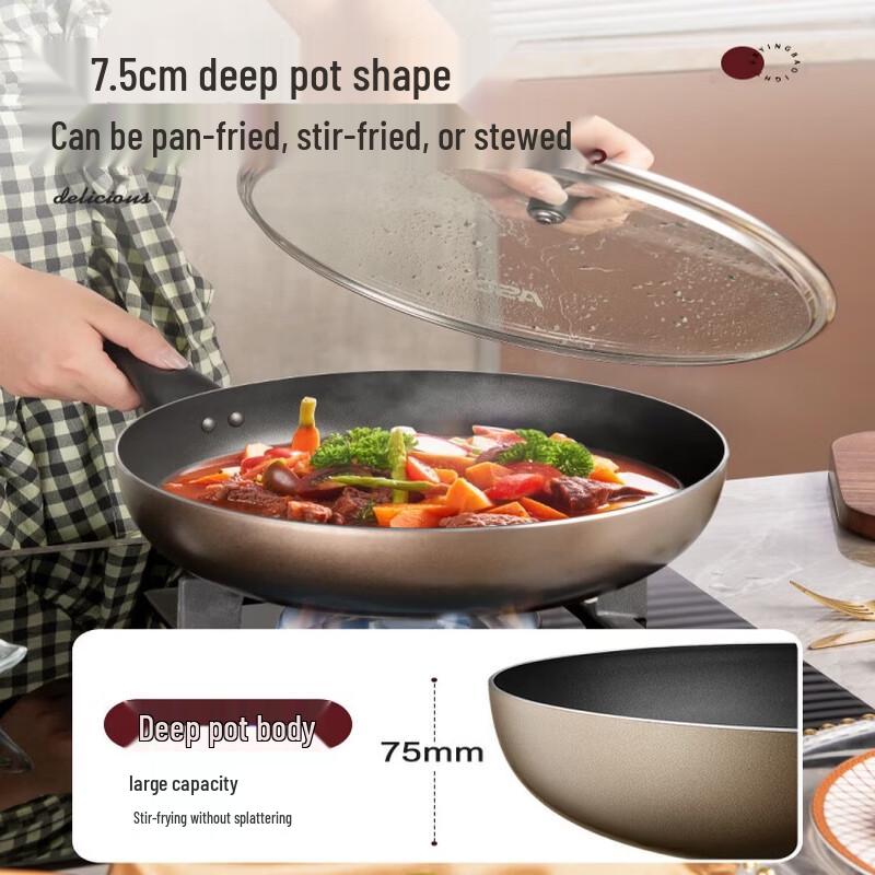 ASD 28cm Non-Stick Wok for Gas Stove