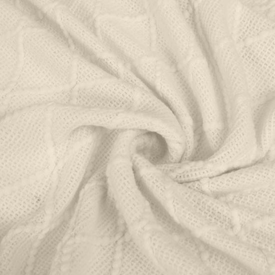 Вязаное одеяло с кисточками, легкое эластичное тканое одеяло для всесезонной вязальной машины