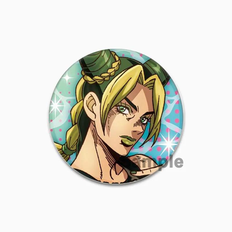 32/44/58 мм JoJo's Bizarre Adventure Значок для рюкзаков Круглые пластиковые эмалированные значки и броши Креативный значок в виде мультяшной фигурки Подарки