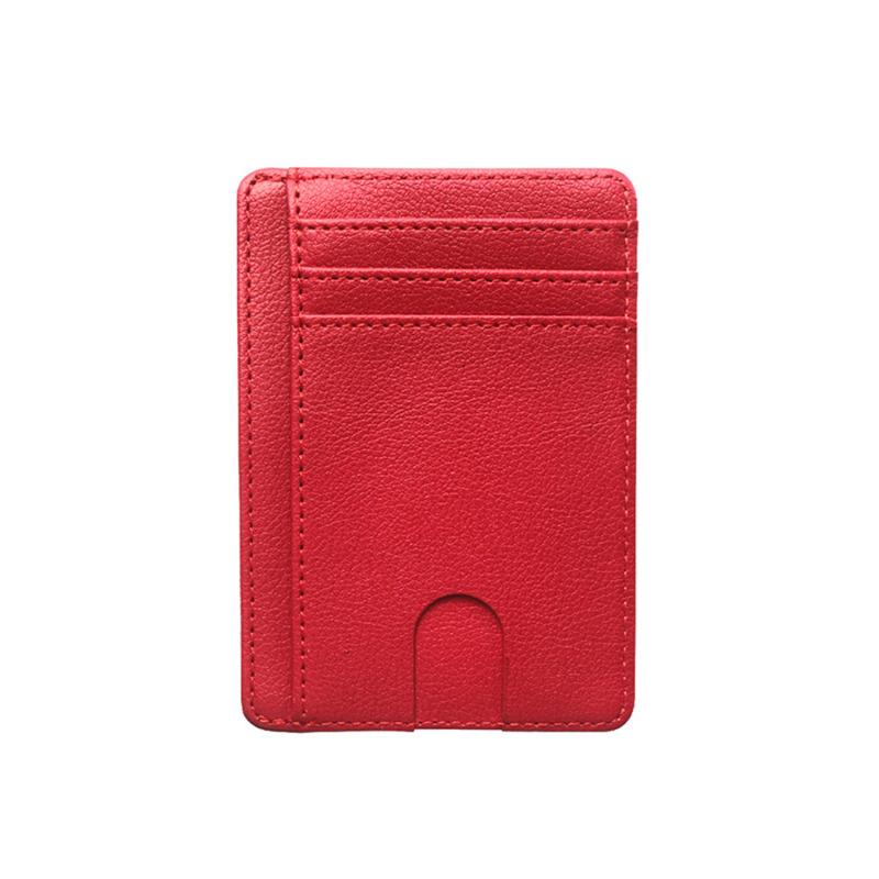 8 Slot Slim Blocking Leather Wallet Credit ID Card Holder Purse Money Case Cover Anti Theft for Men Women Men Fashion Bags