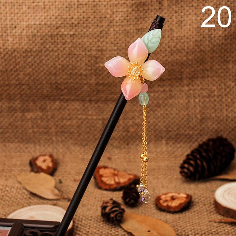1PC Women's Hair Jewelry Wooden Hairpins Hair Stick Tassel Pendant Headdress Headwear Hair Clips