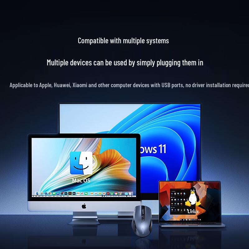 Ugreen MU006 Беспроводная бесшумная эргономичная офисная мышь