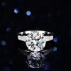 Classic Four Claw S925 Silver Ring 5ct Moissanite Ring Female Double Row Diamond Ring Engagement Ring Wedding Ring Gift for Girlfriend