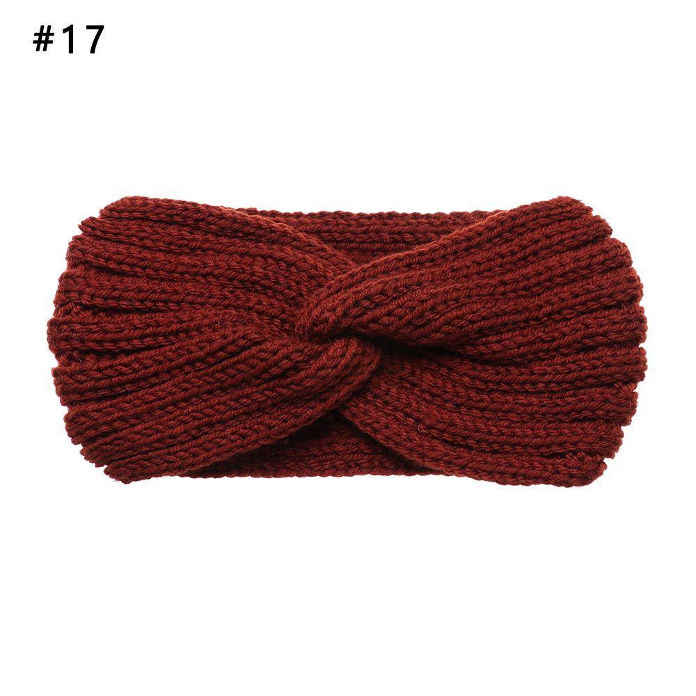 Теплые аксессуары для волос Женские плетеные повязки на голову с перекрестом Крючком Тюрбан Вязаные головные уборы Повязка на голову