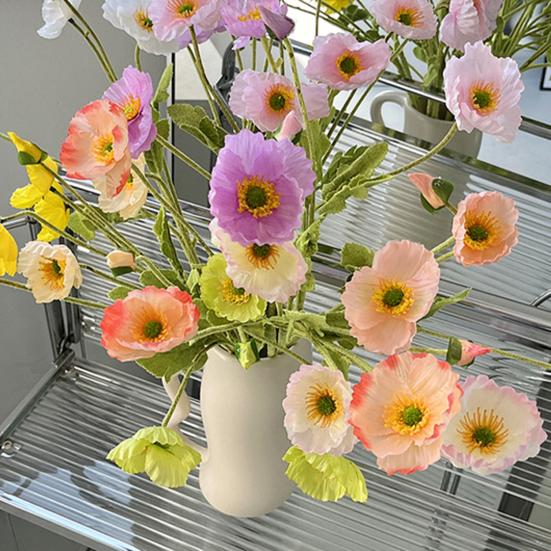 Искусственные цветы Весенние украшения Реалистичные цветы ручной работы с гибким стеблем для домашней цветочной композиции Весенний свадебный праздничный декор