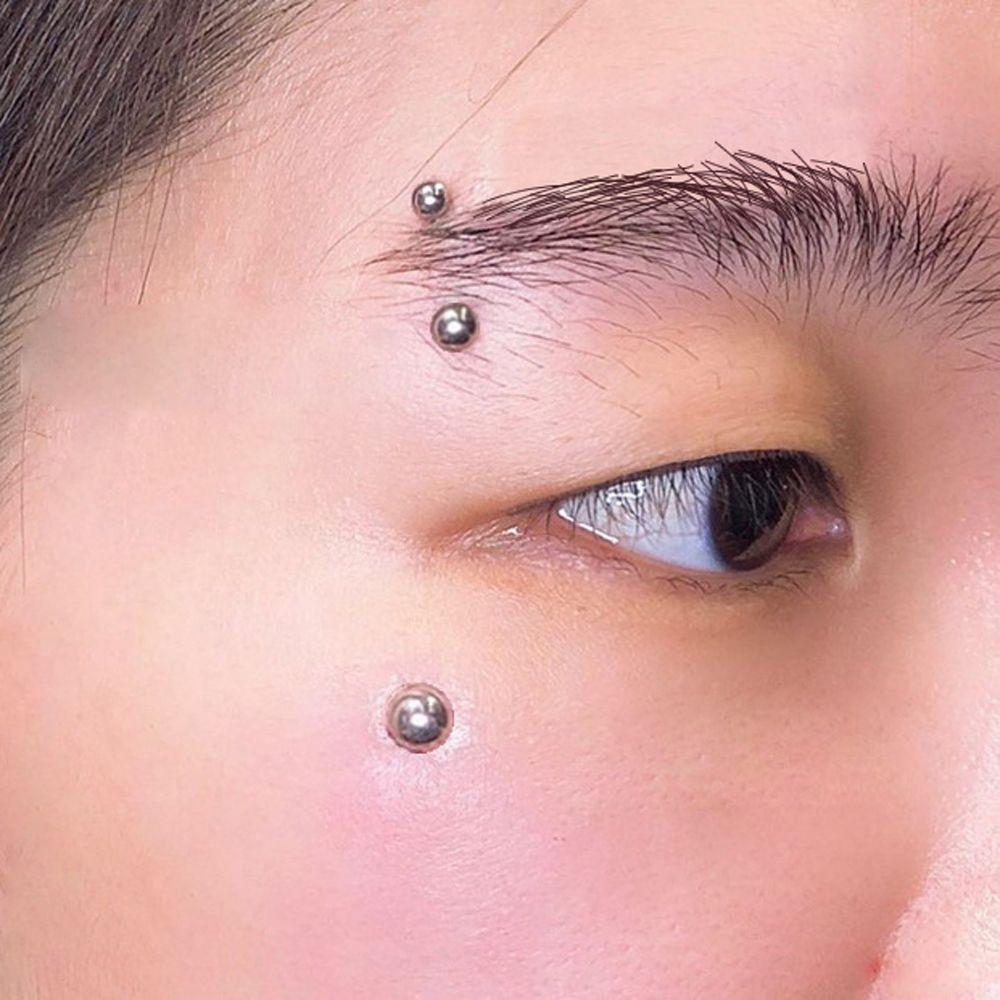 Steel With Sticker For Women No Piercing Jewelry Ball Nose Ring Eyebrow Stud Set Fake Lip Stud