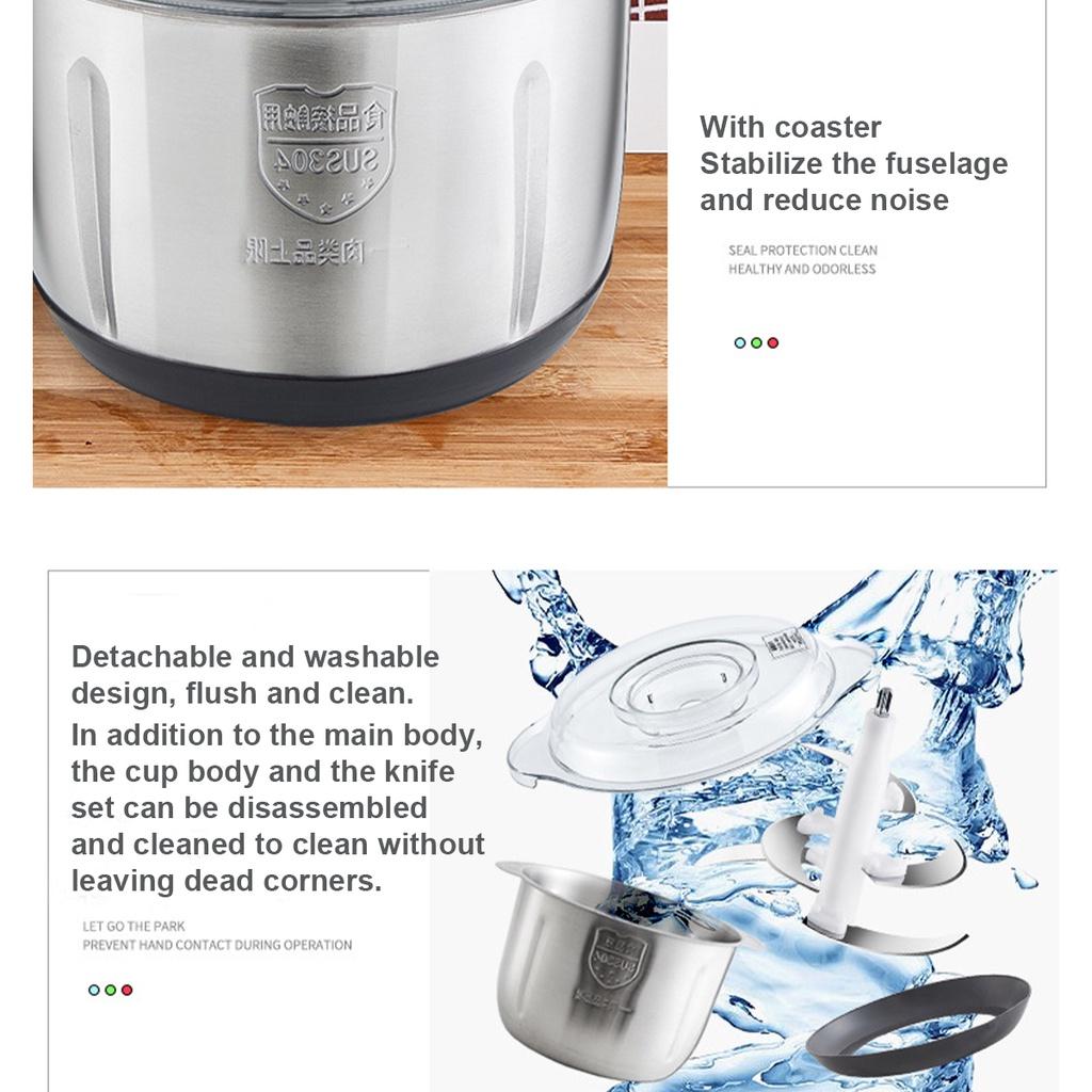 2 скорости, 450 Вт, 5 л, электрическая мясорубка, кухонный измельчитель, мясорубка из нержавеющей стали, кухонный комбайн, дробилка для чеснока, яйцеварка, слайсер