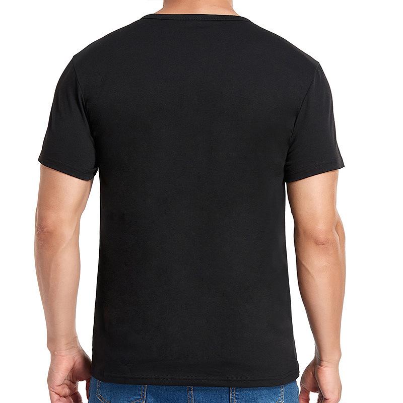 Men Henley Collar Short Sleeve Solid Color Slim Fit Button Placket Casual Basic T Shirt