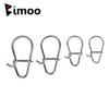 Bimoo 100pcs Stainless Steel Safety Fast Clip Lock Pin Oval Snap Strong Pull Anti-corrosion Fishing Lure Rigs Connector
