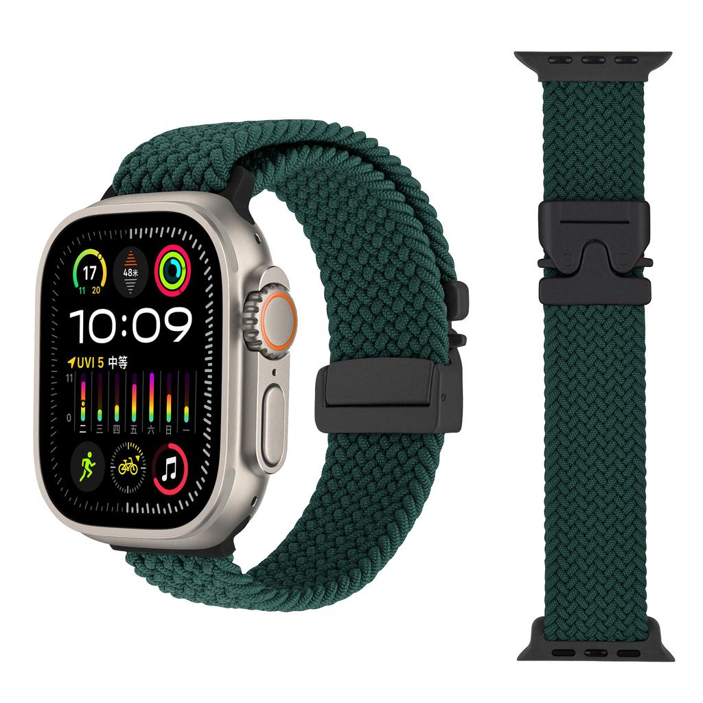Парашютный ремешок для Apple Watch Ultra 3 2 Браслет 49мм 46мм 42мм 45мм 41мм 44мм Плетеный нейлоновый браслет iWatch 11 10 9 8 7 6 SE Ремень