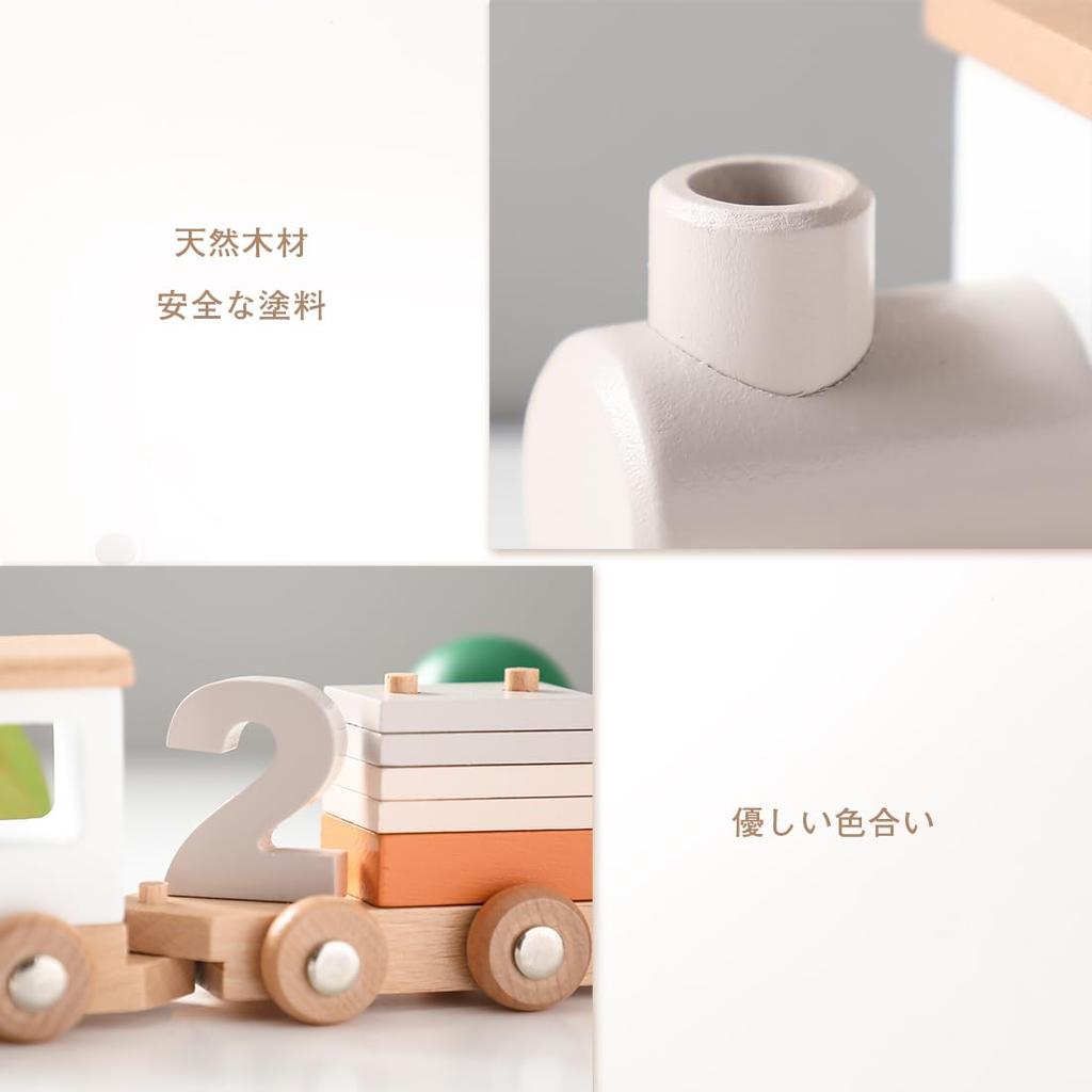 Mamimami Home Building Baby Train Building Stacking Educational Color Fingertip Growth Newborn 1 Year 2 Years 3 Years Baby Birthday Gifts Blocks,