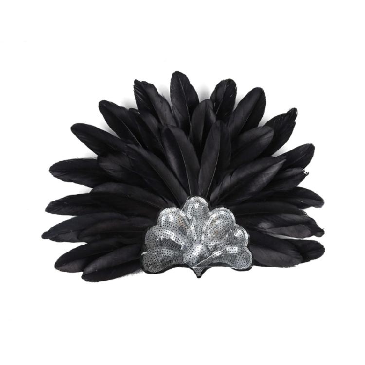 Повязки на голову с перьями и пайетками, головные уборы для Масленицы для девочек, маскарадные аксессуары