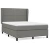3127878 vidaXL Divan Bed with Mattress Dark Grey 140x190cm Fabric