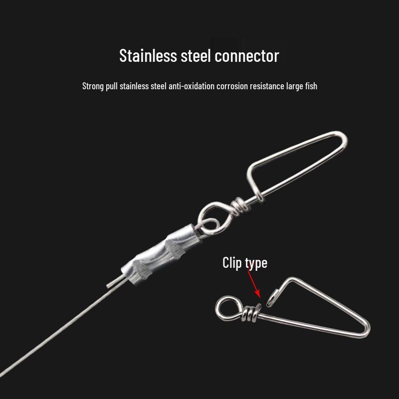 Износостойкий стальной поводок с защитой от укусов с одинарным крючком Iseni для крупной рыбы и тиляпии, идеально подходит для ловли белого помфрета